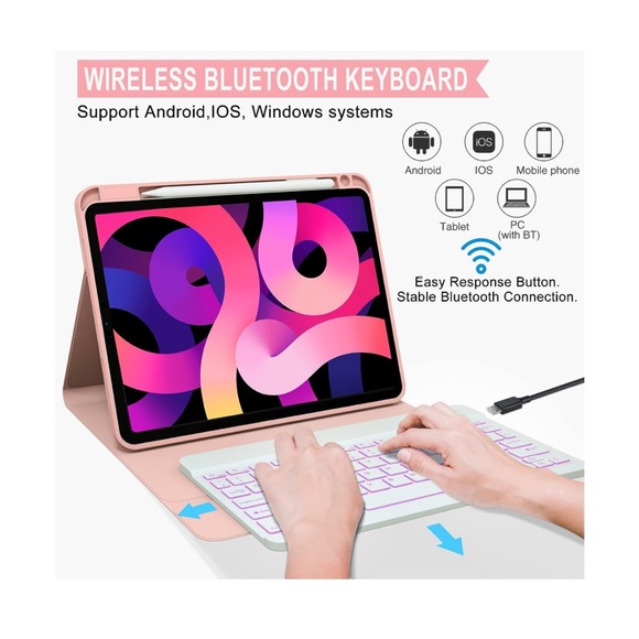 iPad Pro 11 | Wireless Bluetooth, Case in Rose Gold (Case ONLY) - Picture 12 of 14